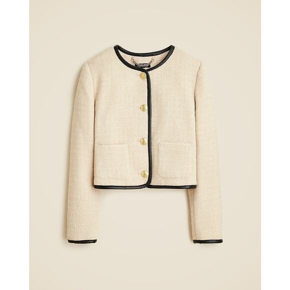 NEW J.Crew Tweed Lady Wool Blend Gold Button Jacket Size 2 - Picture 1 of 7